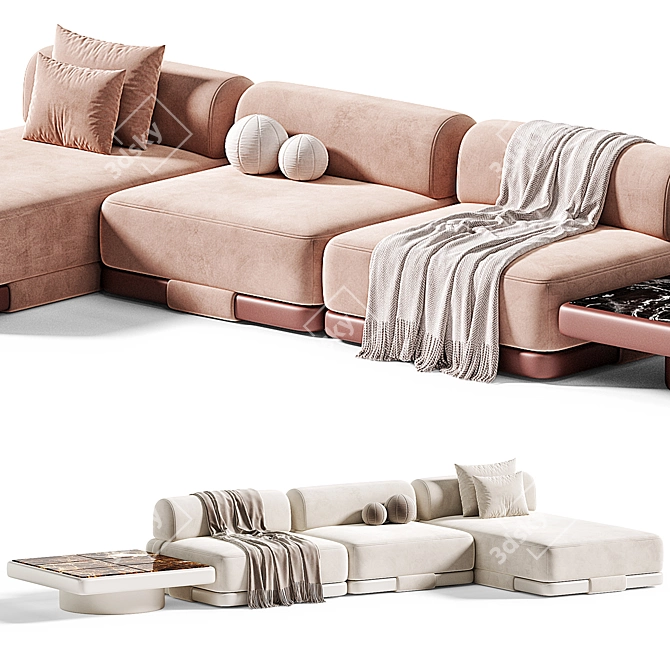 INSULA Modular Sofa: Chic Comfort 3D model image 6