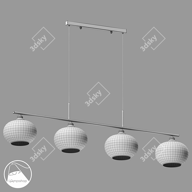 Modern Pendant Munich Ceiling Lamp 3D model image 2