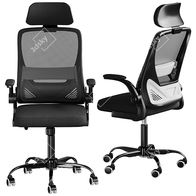 ErgoTech Office Chair Mesh Executive 3D model image 4