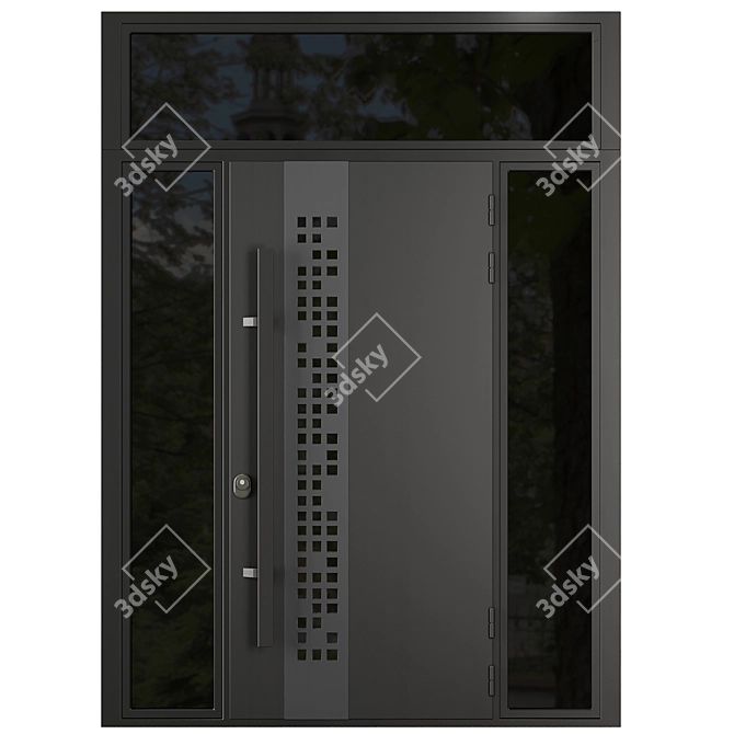 Modern Entrance Door Set 81 3D model image 3