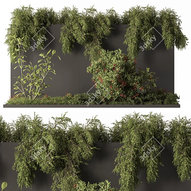 Outdoor Plant Box Set 3D model image 1