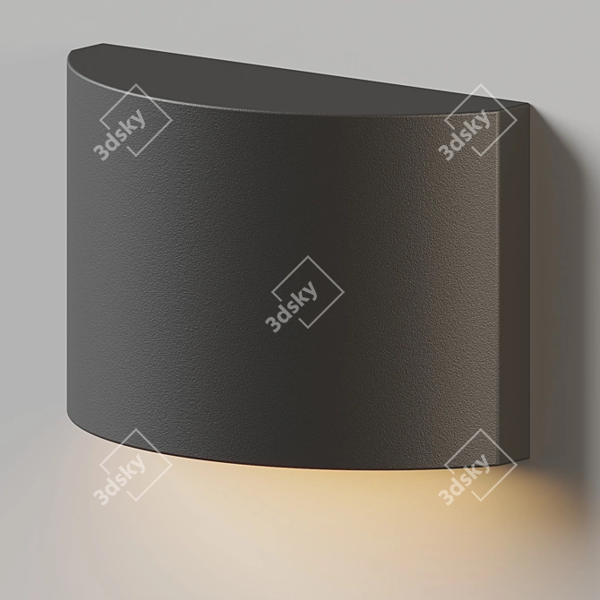 Sleek LED Outdoor Wall Light 3D model image 3