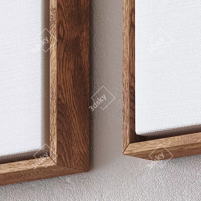 Wall Art Set with Frames 3D model image 6