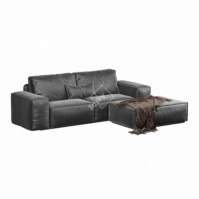 Modern Designer Sofa for Stylish Interiors 3D model image 4