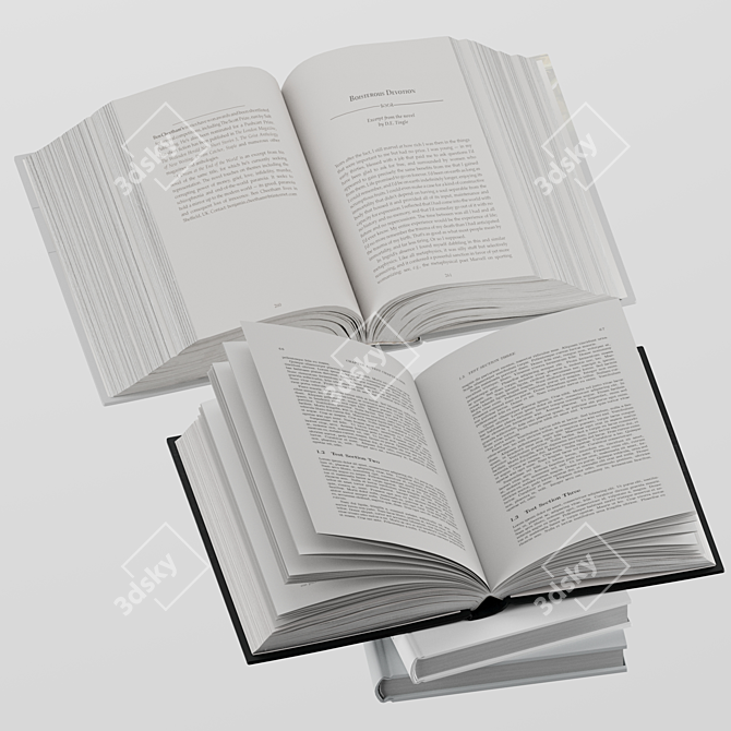  Unveiled Books Collection 3D model image 4