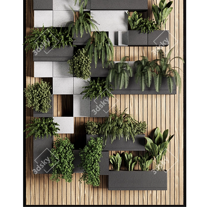 Corona Render 3D Vertical Garden 3D model image 3