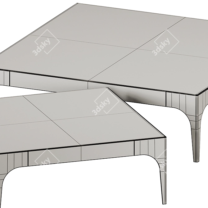 Modern Glass Passy Coffee Tables 3D model image 6