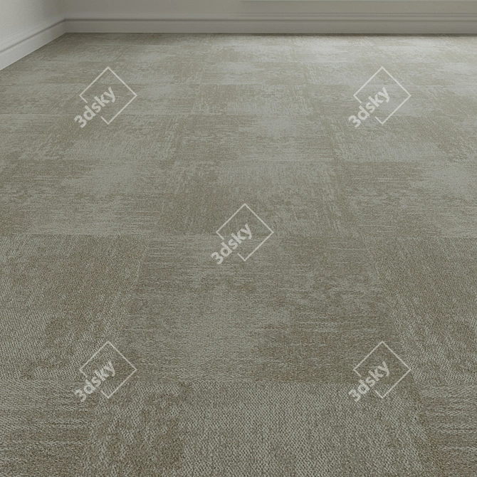 Modern Carpet Tile Material Set 3D model image 1