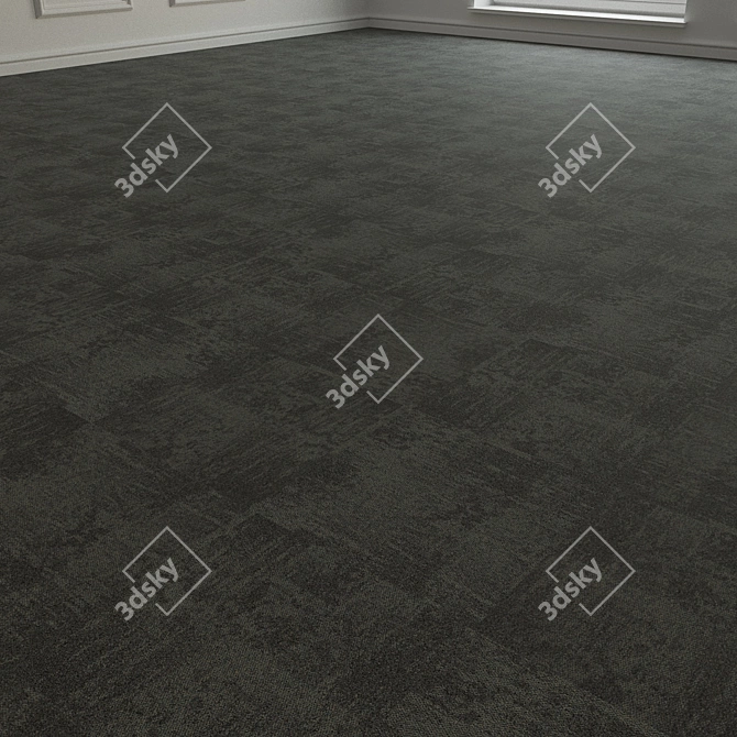 Modular Carpet Floor Tiles 3D model image 2