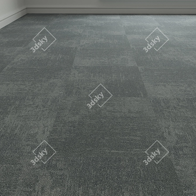 Modular Carpet Floor Tile Set 3D model image 1