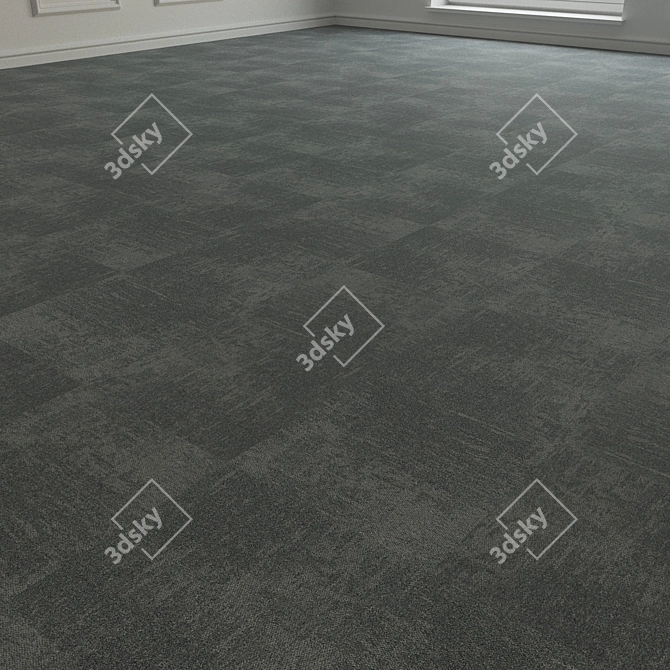 Modular Carpet Floor Tile Set 3D model image 2
