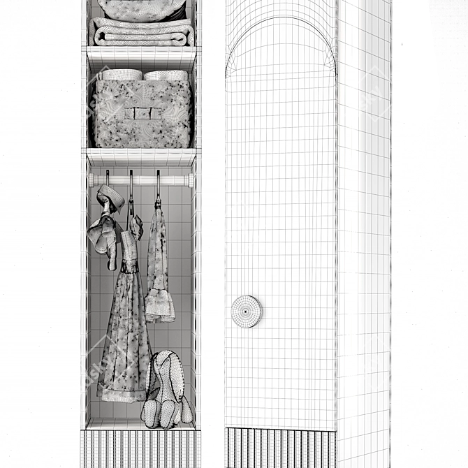 Mamka Rolo Bangma-1 Wardrobe 3D model image 7