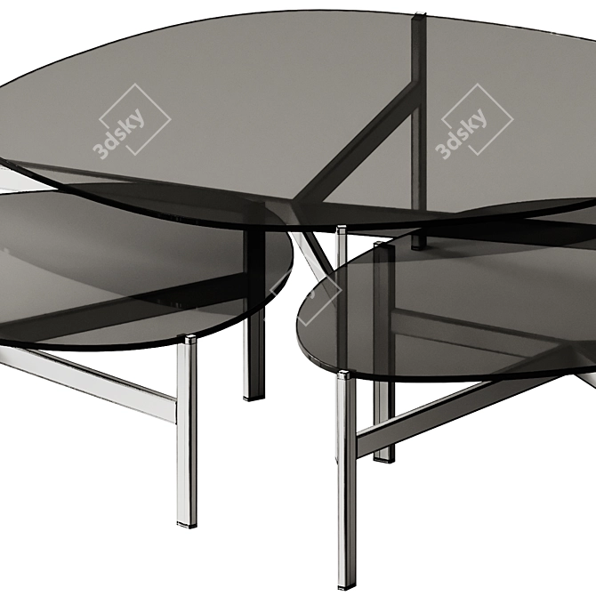 Contemporary Flac Glass Coffee Tables 3D model image 5
