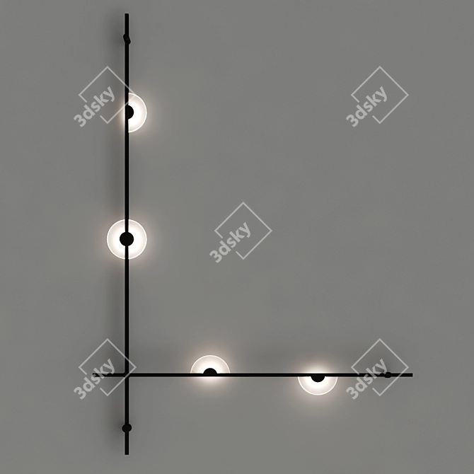 Mezzaluna Suspenders Wall-mounted Lighting 3D model image 3