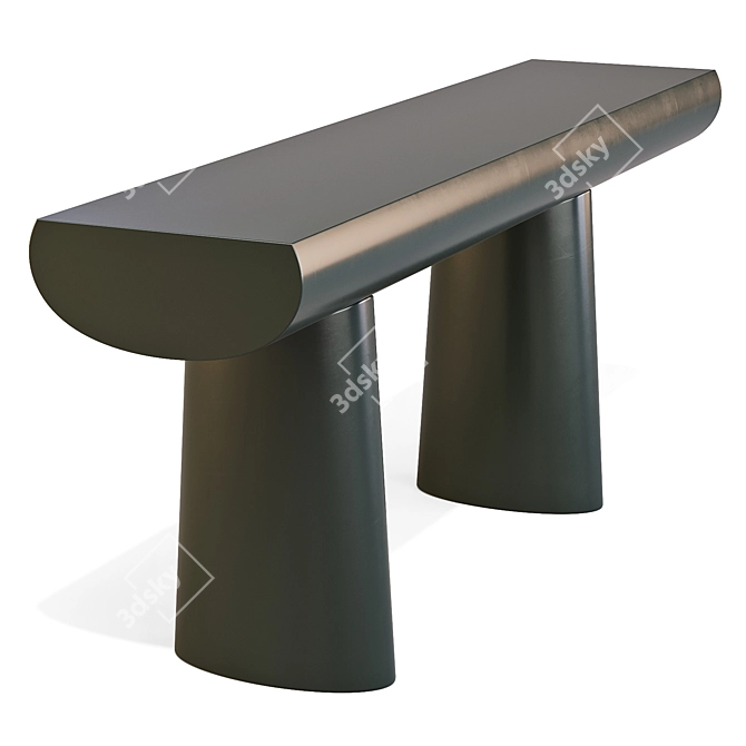 Sculptural Elegance Console Table 3D model image 4