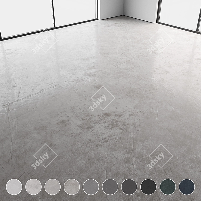 Seamless Concrete Flooring Texture 3D model image 1