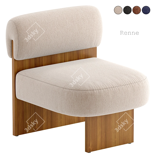 Cosmo Renne Chair: Versatile Style 3D model image 1