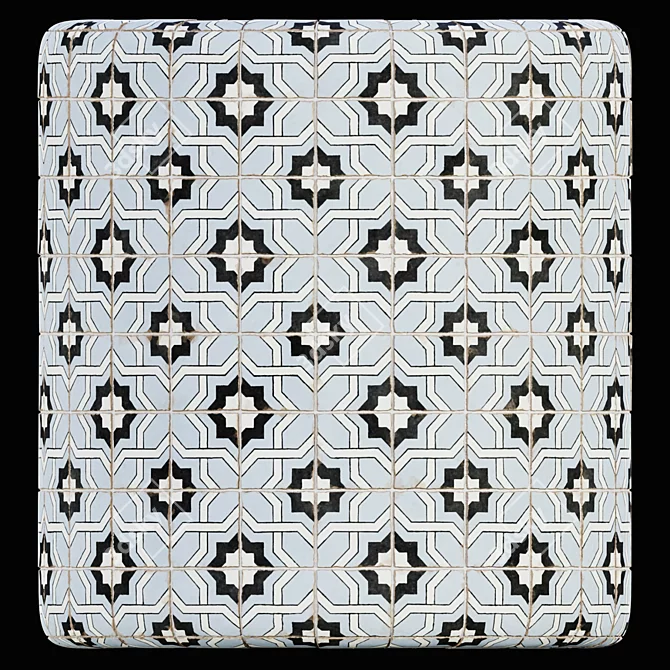 Casablanca Matte Ceramic Tile - PBR Seamless Materials 3D model image 2