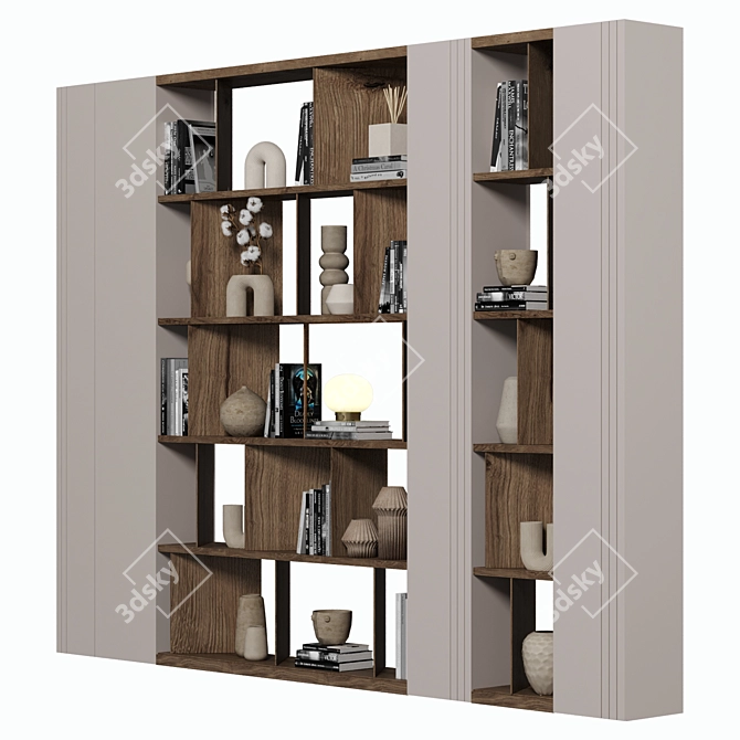 Modular Cabinet Shelves Bookcase 3D 3D model image 2