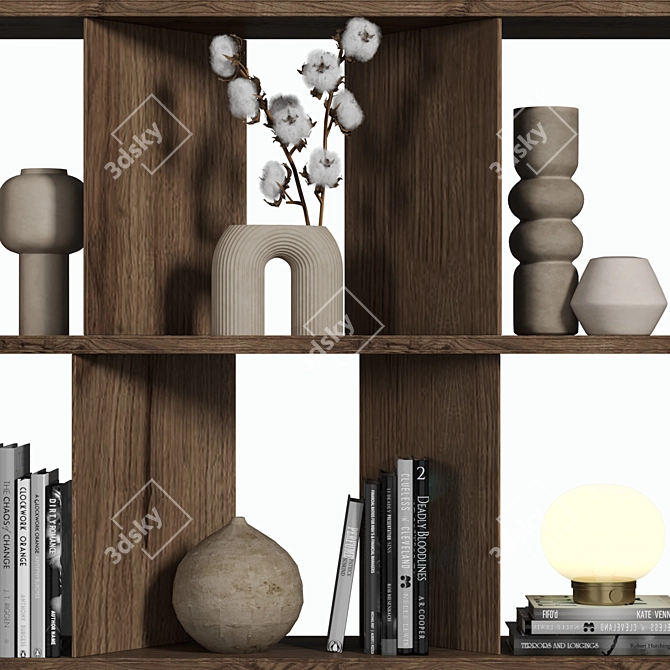 Modular Cabinet Shelves Bookcase 3D 3D model image 3