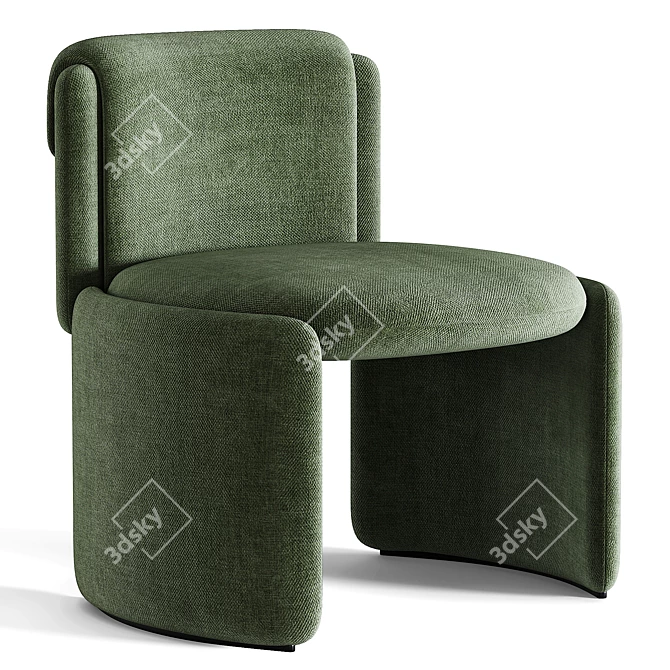 Ergonomic Hug Lounge Chair 3D model image 3