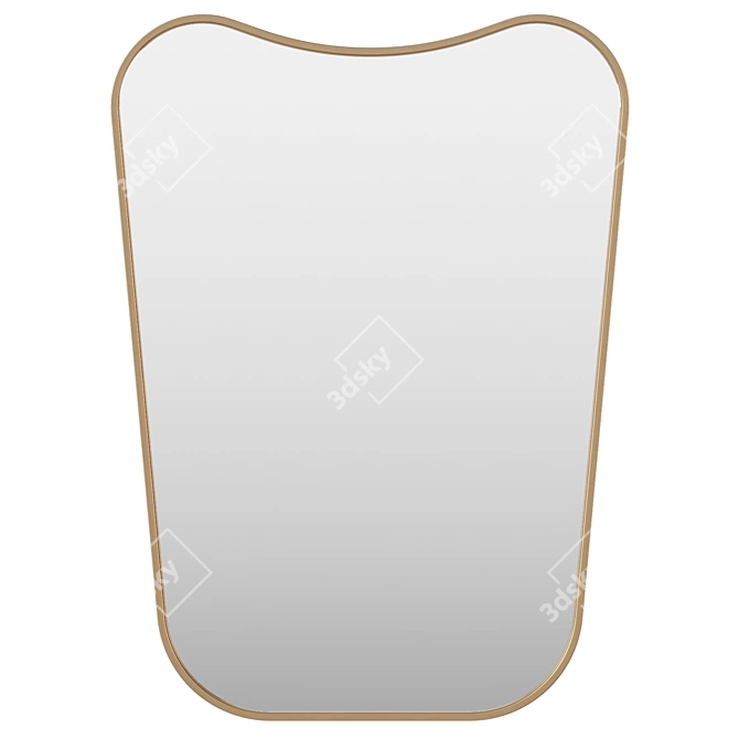 Bellona Gold Wall Mirror 3D model image 1