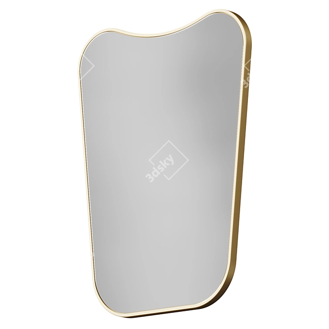 Bellona Gold Wall Mirror 3D model image 2