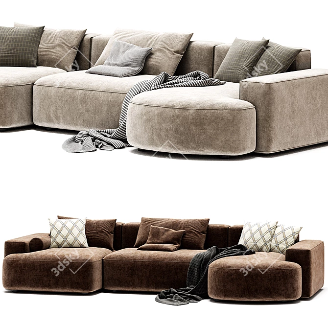 Modern Modular JEFF Sofa Design 3D model image 4