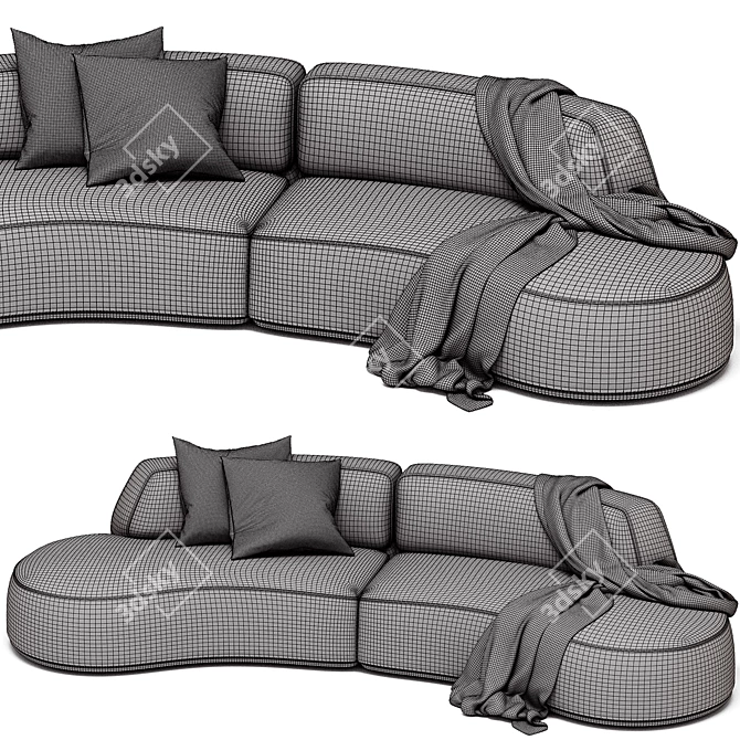 Elegant Bagutta Sofa CTS SALOTTI 3D model image 4