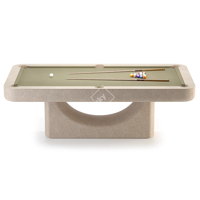 Sleek Mono Pool Table 3D model image 4