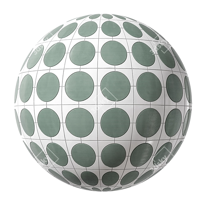 Multi-color Seamless Tile Material 3D model image 7