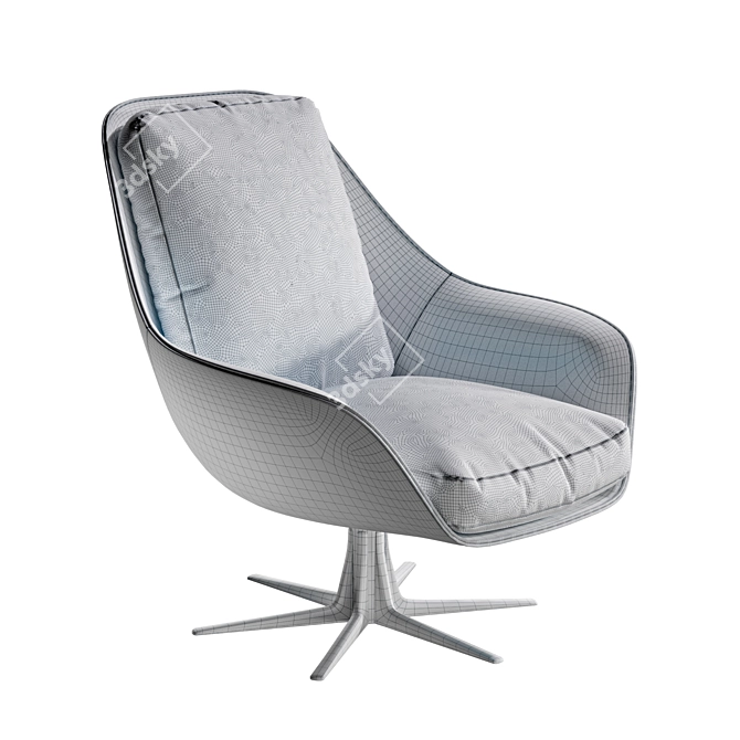 Sleek SVEVA Chair 3D model image 3