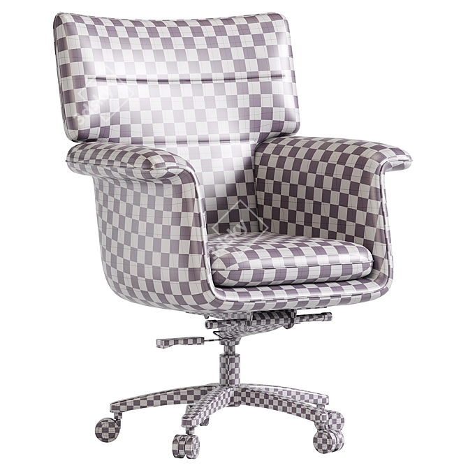 Modern Humphrey Desk Chair, Natural 3D model image 6