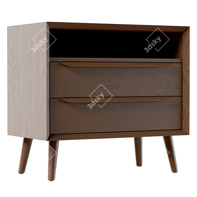  Modern UV-Wrapped Nightstand Furniture 3D model image 1