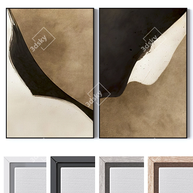  3dsMax Wall Paintings Set 3D model image 1