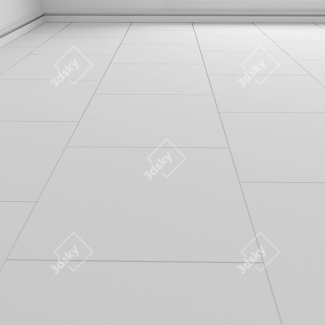 Premium Slate Grey Floor Tiles 3D model image 4