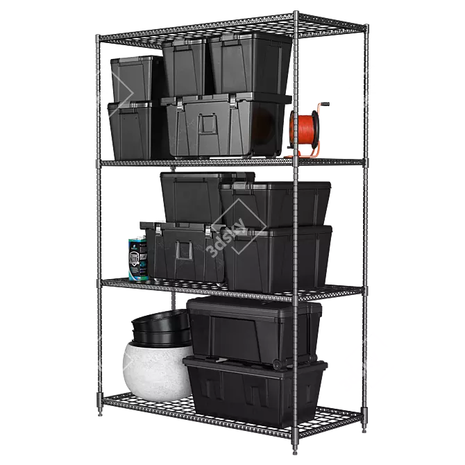 Garage Storage Shelf Kit 3D model image 3