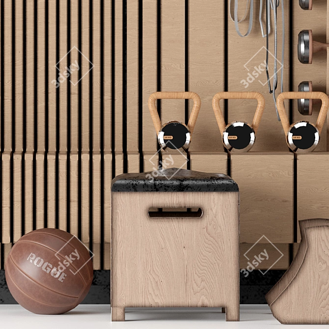 Fitness Decor Set for Home 3D model image 3