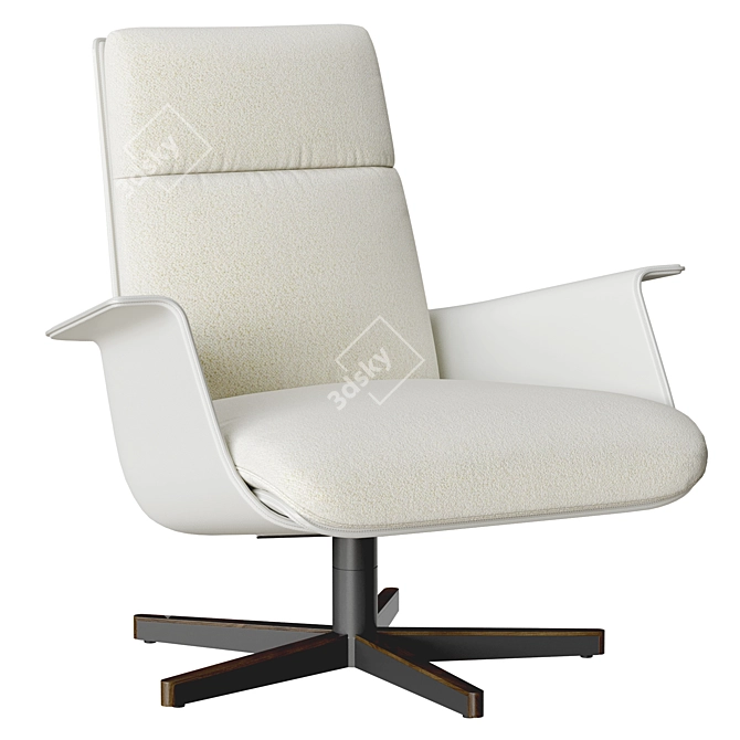 Luxury Swivel Armchair by Giorgetti 3D model image 2