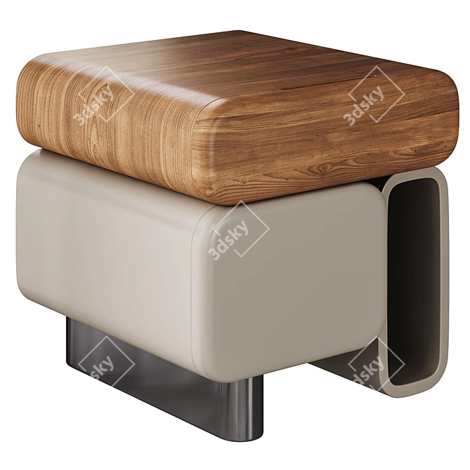 Modern Cube Nightstand Wayfair 3D model image 3