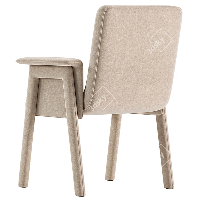 Elegant Velvet Dining Chairs Set 3D model image 5