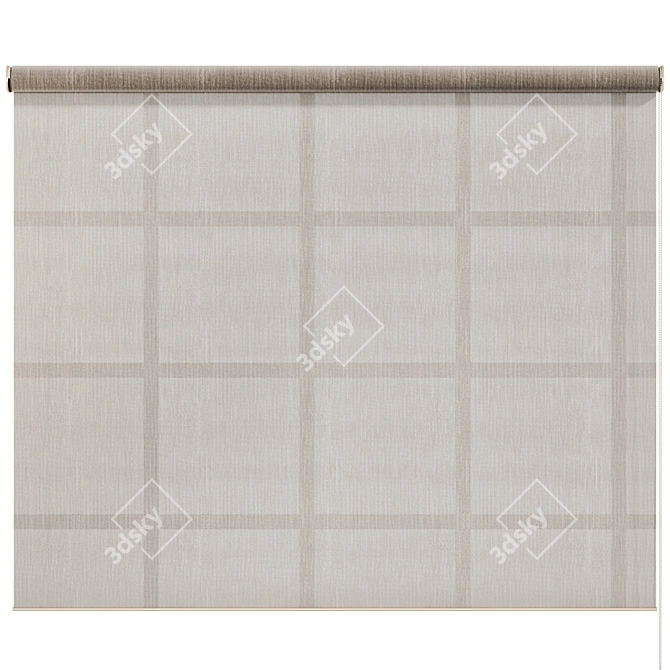 Modern Roller Blinds Curtains Set 3D model image 2