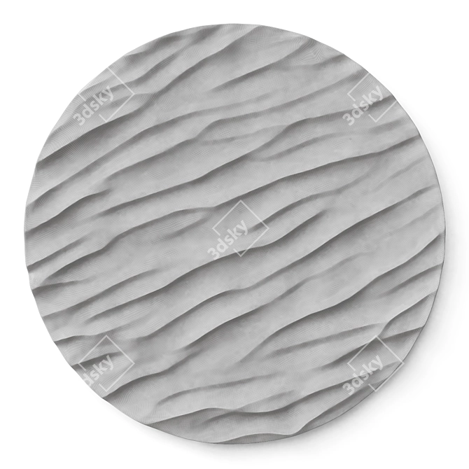 Wave Wall Art Pano 04 3D model image 6