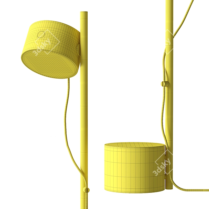 Title: Innovative Magnetic Post Table Lamp 3D model image 3