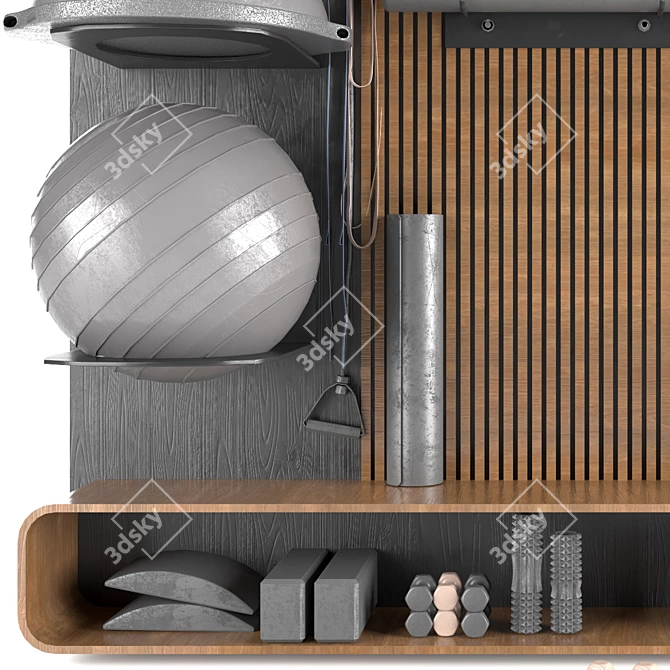 Fitness Décor Set for Home 3D model image 3