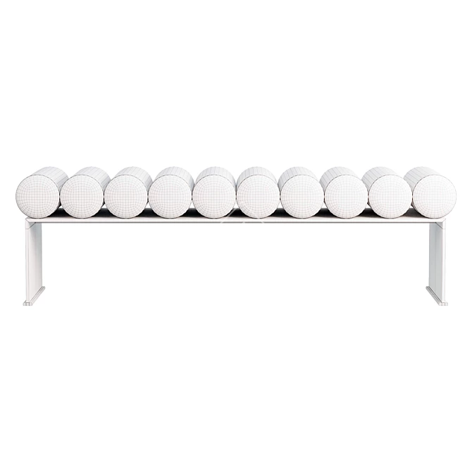 Modern Baker Furniture Runway Bench 3D model image 2