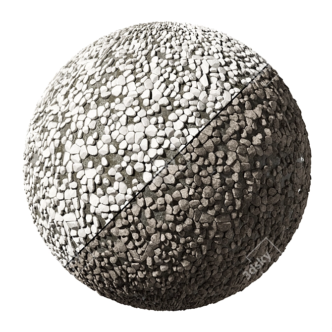 Seamless Pebble 02 Texture Pack 3D model image 1