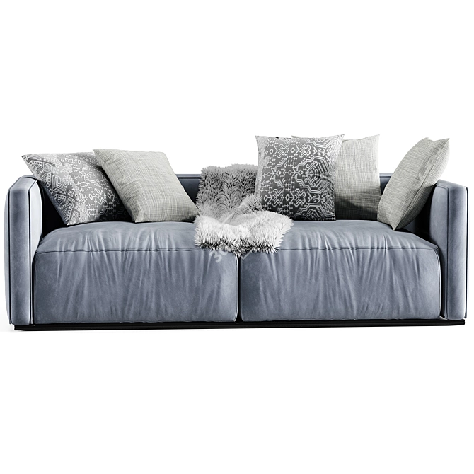 Modern Poliform Shangai 2-Seater Sofa 3D model image 4