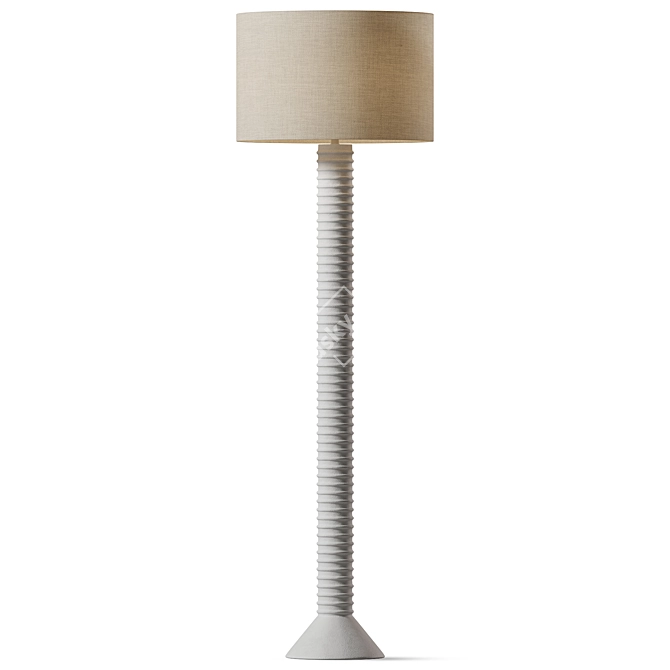 Elegant Nabu Metal Floor Lamp 3D model image 1