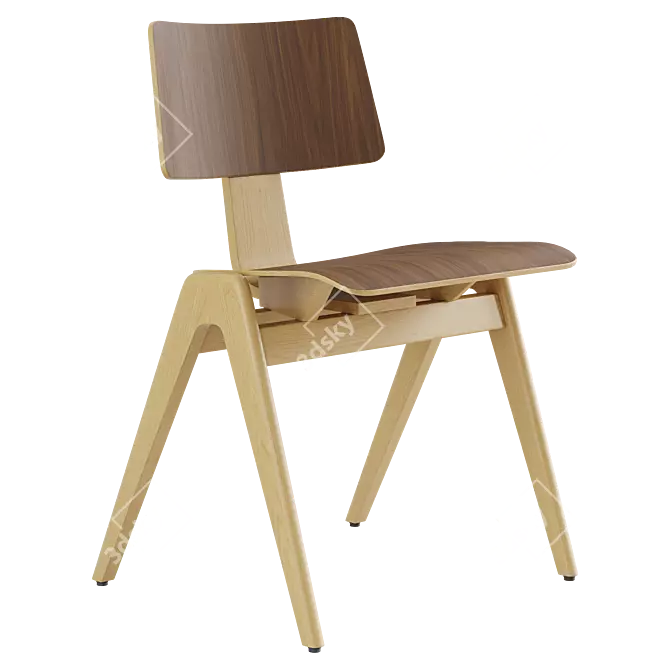 Modern Daystak Side Chair RD1 3D model image 1